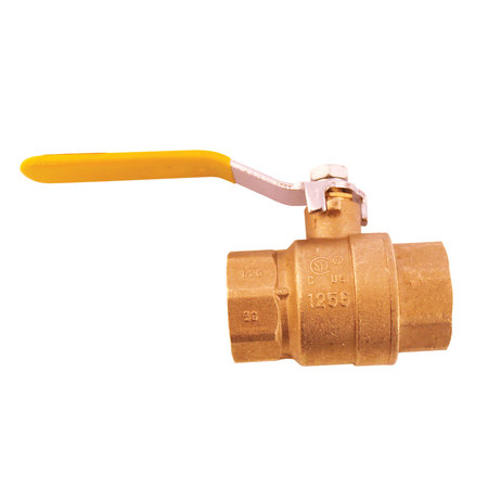 WEBSTONE Webstone 41705W Lead-Free Full Port Forged Brass Ball Valve w Chrome Plated Lever Handle-1-1/4" FNPT H-41705W